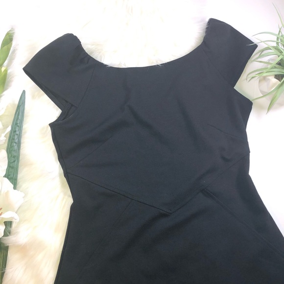 Gap Black Cap Sleeve Little Black Dress Zipper - Picture 5 of 9